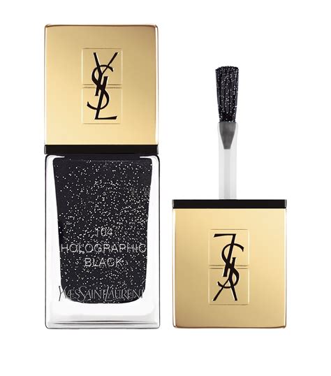 ysl holographic black nail polish|YSL la laque nail varnish.